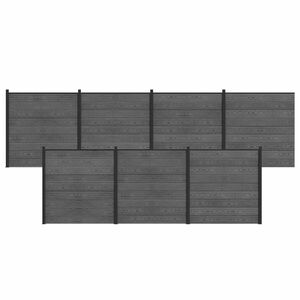 vidaXL St&auml;ngselset 7 st 1218 x 186 cm WPC och aluminium Gr&aring;