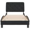 vidaXL Bed Frame without Mattress Black 90x190 cm Velvet