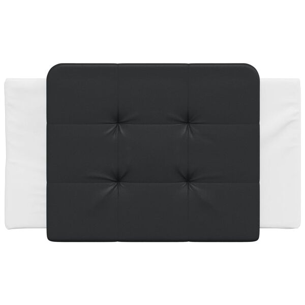 vidaXL Headboard Cushion "Zadar" Black and White 90 cm Faux Leather