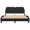 vidaXL Bed Frame without Mattress "Zadar" Black 120x200 cm Faux Leather