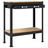 vidaXL Arbetsb&auml;nkar med l&aring;da Svart 81 x 41 x 145 cm Konstruerat tr&auml;