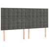 vidaXL S&auml;nggavel m&ouml;rkgr&aring; 180x5x118/128 cm sammet