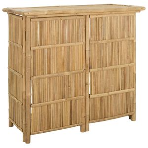 vidaXL Utomhus Barbord Naturf&auml;rg 115 x 55 x 105 cm Bambus