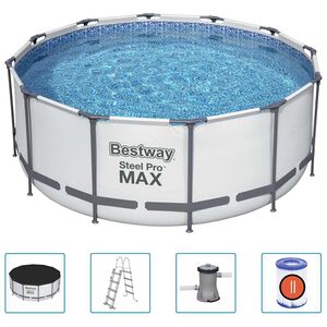 Bestway Pool Steel Pro MAX rund med tillbeh&ouml;r 366x122 cm