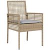 vidaXL Tr&auml;dg&aring;rdsm&ouml;belset 3 pcs Beige Poly rattan