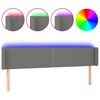 vidaXL S&auml;nggavel LED m&ouml;rkgr&aring; 203x16x78/88 cm tyg