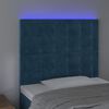 vidaXL S&auml;nggavel LED m&ouml;rkbl&aring; 100x5x118/128 cm sammet