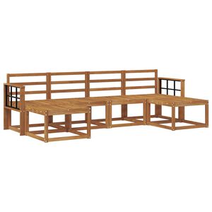 vidaXL Utomhussoffset 6 pcs Naturf&auml;rg Konstruerat tr&auml;