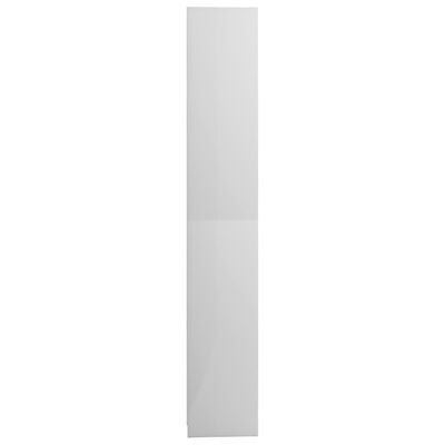 vidaXL Badrumsskåp vit högglans 30x30x183,5 cm spånskiva