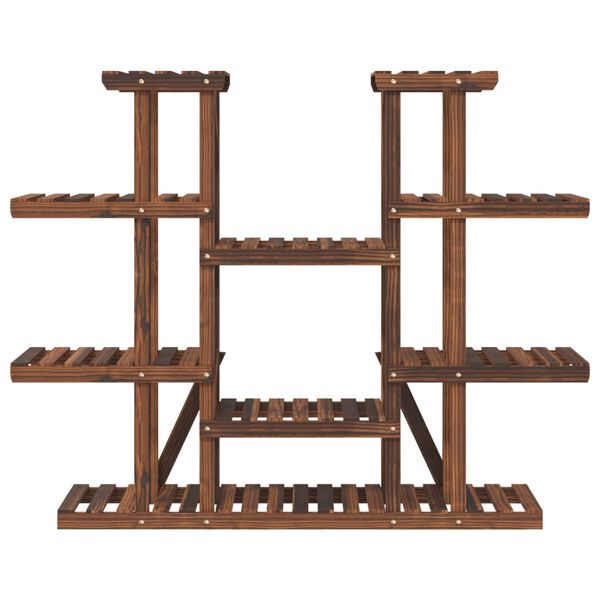 vidaXL Växtställ 110x25x110,5 cm massivt granträ