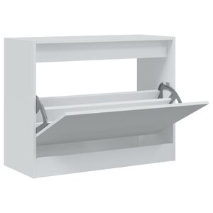 vidaXL Skosk&aring;p vit 80x34x63 cm konstruerat tr&auml;