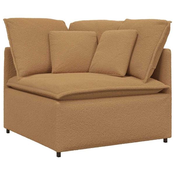 vidaXL H&ouml;rnmodul till soffan med dynor beige 100 cm