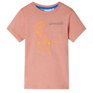 T-shirt med l&aring;nga &auml;rmar f&ouml;r barn ljus orange 128