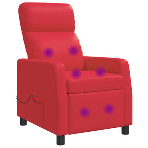 vidaXL Massagef&aring;t&ouml;lj R&ouml;d Konstl&auml;der