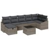 vidaXL Soffset med kudde 8 pcs konstrotting