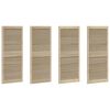vidaXL Sk&aring;pd&ouml;rr 4 pcs Naturf&auml;rg 140,5 x 2,1 x 59,5 cm Massiv furu