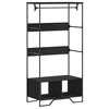 vidaXL Garderob svart 90x50x180 cm konstruerat tr&auml;