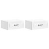 vidaXL V&auml;ggmonterat S&auml;ngbord 2 pcs Vit h&ouml;gglans 49 x 34,5 x 20 cm