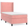 vidaXL Rams&auml;ng med madrass rosa 80x200 cm sammet