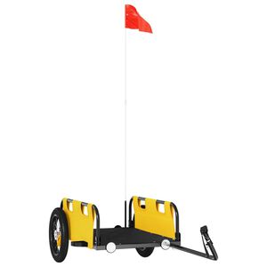 vidaXL Cykelvagn gul oxfordtyg och j&auml;rn