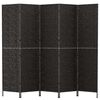 vidaXL Rumsavdelare 5 paneler svart 205x180 cm vattenhyacint