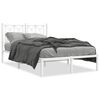 vidaXL S&auml;ngram med huvudgavel metall vit 120x190 cm