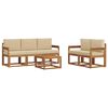vidaXL Utomhussoffset med kudde 6 pcs Naturlig och Beige