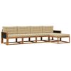 vidaXL Utomhussoffset 5 st Naturlig och Beige
