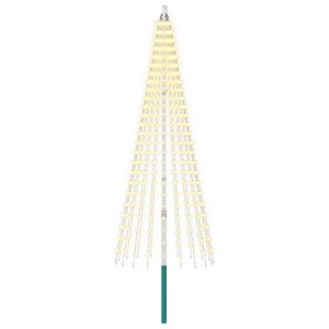 vidaXL Julgransbelysning med markspett och flaggst&aring;ng 250 cm