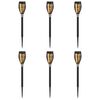vidaXL Utomhus solcellslampor med markspik 6 st Varmvit 47,5 cm ABS