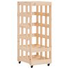 vidaXL Vedst&auml;ll med hjul 40x49x110 cm massiv furu