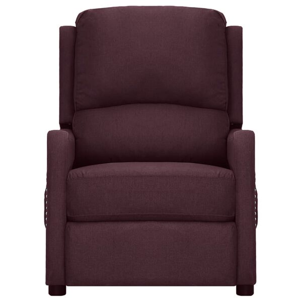 vidaXL Massagefåtölj med uppresningshjälp lila tyg