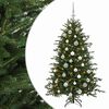 vidaXL Konstgjord julgran med julkulor 120 cm 150 LED-lampor Varmvit
