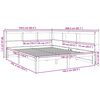 vidaXL S&auml;ng med bokhylla utan madrass vaxbrun 140x190cm massiv furu