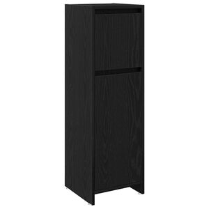 vidaXL Badrumssk&aring;p Svart Ek 30 x 30 x 95 cm Konstruerat tr&auml;