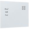 vidaXL V&auml;ggmonterad magnettavla vit 60x50 cm h&auml;rdat glas
