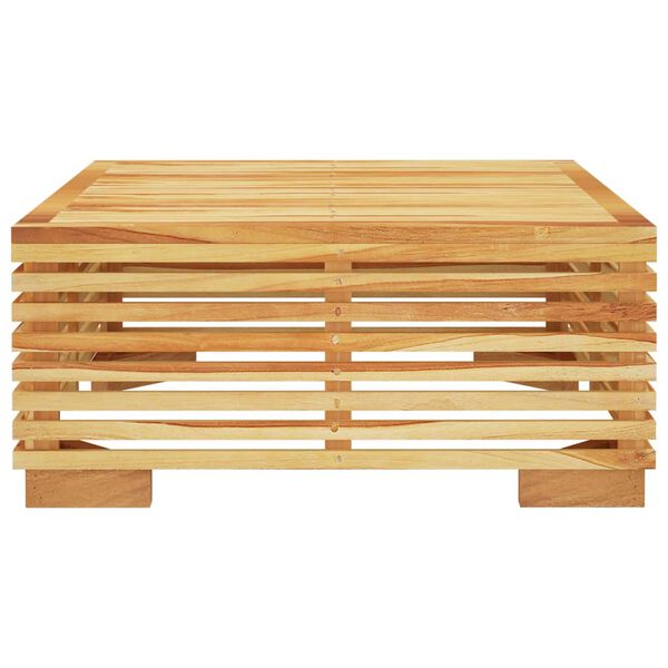 vidaXL Soffbord för trädgården 69,5x69,5x31 cm massiv teak