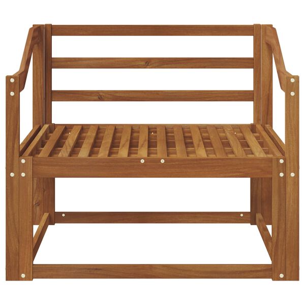 vidaXL Utomhus Mellansoffa Massivt Akaciatr&auml; Naturf&auml;rg