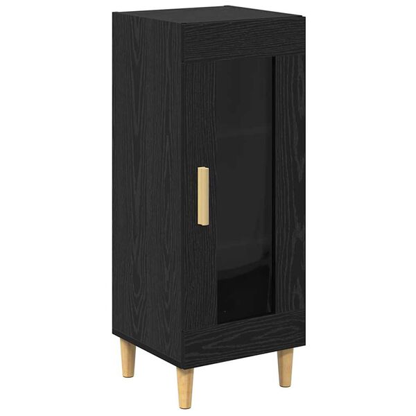 vidaXL Sideboard Svart Ek 34.5 x 32.5 x 90 cm Konstruerat tr&auml;