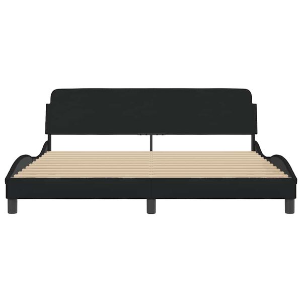 vidaXL Bed Frame "Dover" Black 180x200 cm Fabric