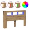 vidaXL S&auml;nggavel LED artisan ek 160x18,5x103,5 cm konstruerat tr&auml;