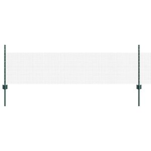 vidaXL St&auml;ngsel med stolpe Gr&ouml;n 0,5 x 10 m St&aring;l