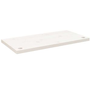 vidaXL Skrivbordsskiva vit 80x40x2,5 cm massiv furu