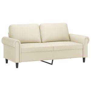vidaXL 2-sitssoffa Gr&auml;dde 140 cm konstl&auml;der