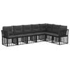 vidaXL Utomhussoffset Svart Polyester