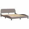 vidaXL Bed Frame with LED without Mattress Taupe 160x200 cm Fabric