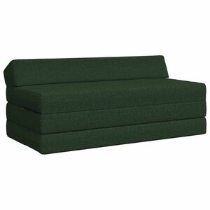 vidaXL F&auml;llbar Soffbed M&ouml;rkgr&ouml;n 120 x 60 x 49 cm Tyg