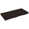 vidaXL Bordsskiva m&ouml;rkbrun 100x50x(2-6) cm behandlad massiv ek