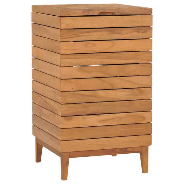 vidaXL Tvättkorg 40x40x70 cm massiv teak