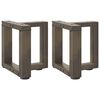 vidaXL Soffbordsben T-formade 2 st svarta 30x25x(30-31) cm st&aring;l